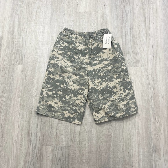 VINTAGE 90s Digital Camo Camoflauge Elastic Waist Shorts Size Small S Women's - Picture 1 of 6